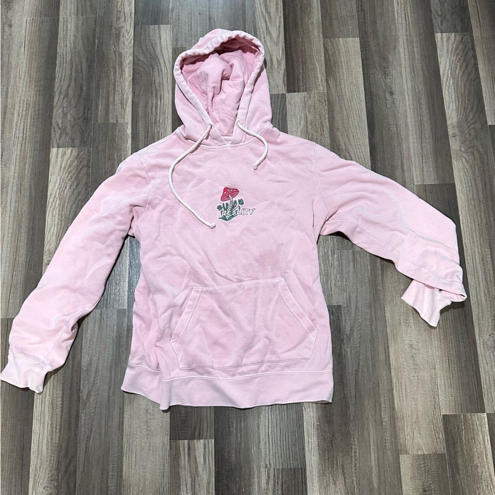 PacSun mushroom reality light pink cotton hoodie. Size s